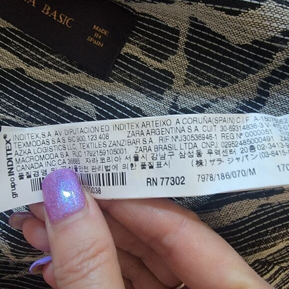 Zara Zebra Print Woven Kimono Open Jacket. Size M. - Picture 3 of 11